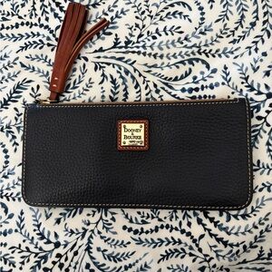 Dooney & Bourke Slim Pebble Grain Midnight Blue Wallet